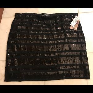Wallflower Black Sequin New Year’s Skirt